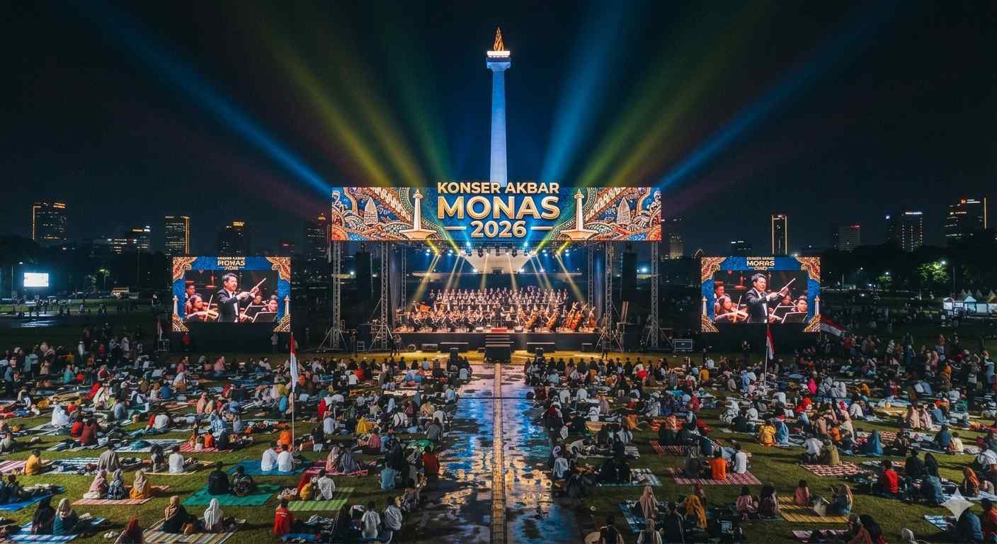 H-2 Konser Akbar Monas 2026: Waktunya Piknik Estetik Gratis bareng Orkestra Kelas Dunia H-2 Konser Akbar Monas 2026: Waktunya Piknik Estetik Gratis bareng Orkestra Kelas Dunia